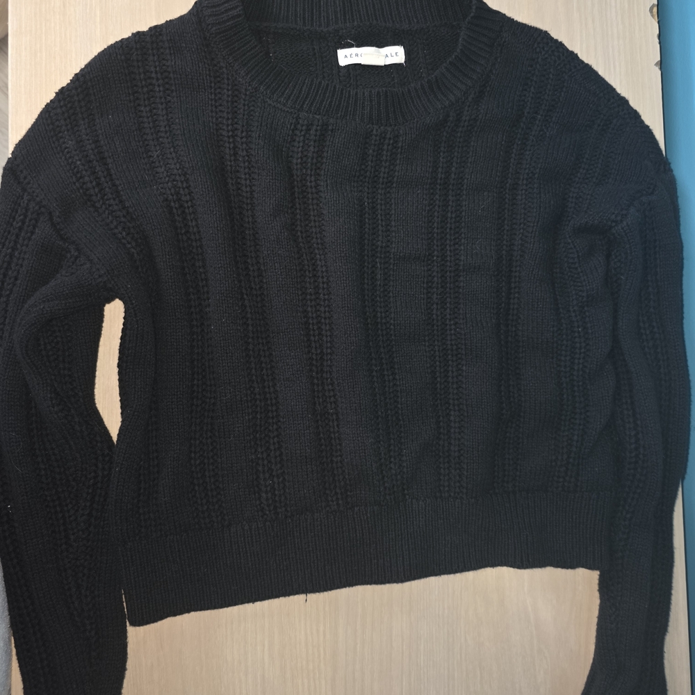 Aeropostale Black Crew Neck Sweater
